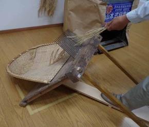 千歯扱き(脱穀体験)